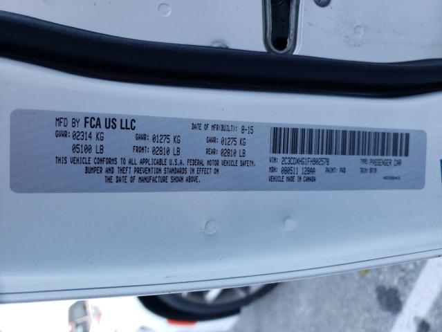 Photo 10 from auction – 2015 DODGE CHARGER SX with VIN 2C3CDXHG1FH902578