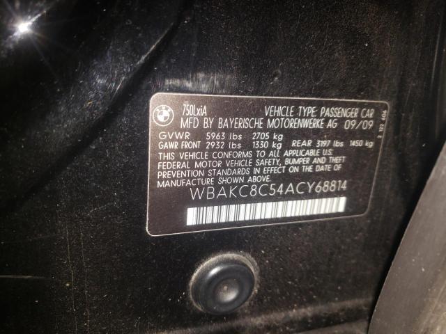 Photo 10 from auction – 2010 BMW 750 LI XDR with VIN WBAKC8C54ACY68814