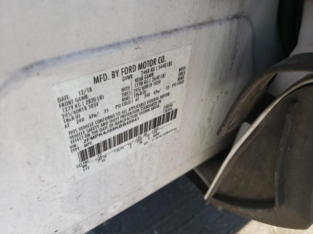 Photo 10 from auction – 2019 FORD EDGE SEL with VIN 2FMPK4J99KBB45841