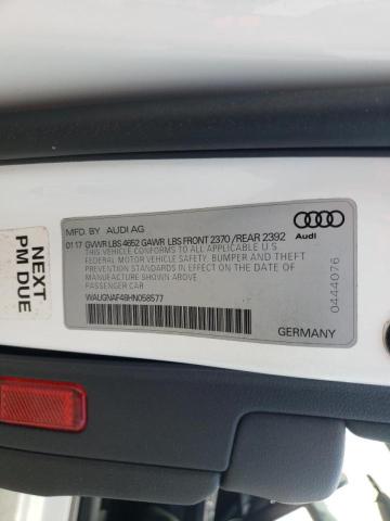 Photo 10 from auction – 2017 AUDI A4 PREMIUM with VIN WAUGNAF48HN058577