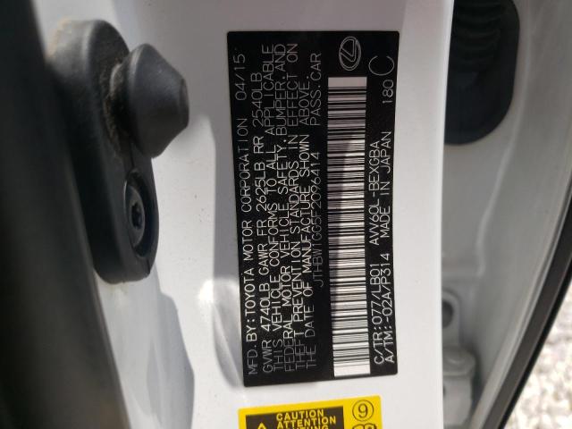Photo 10 from auction – 2015 LEXUS ES 300H with VIN JTHBW1GG5F2096414