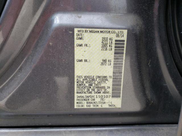 Photo 10 from auction – 2015 NISSAN ALTIMA SV with VIN 1N4AL3AP1FC150107