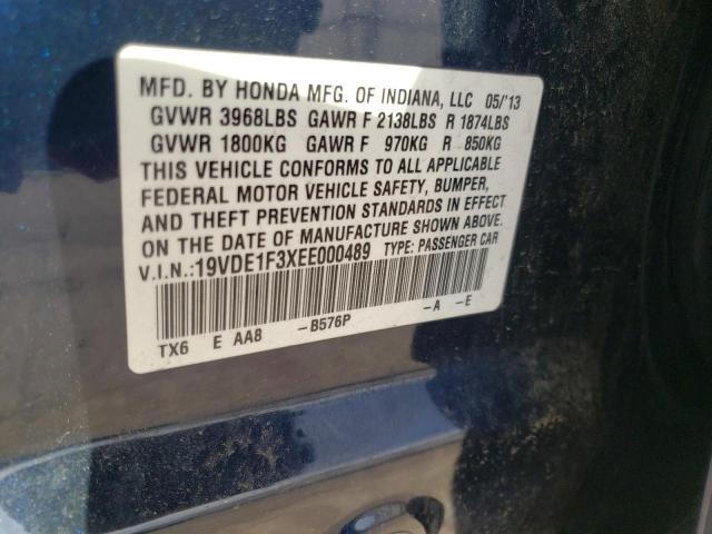 Photo 10 from auction – 2014 ACURA TL with VIN 19VDE1F3XEE000489