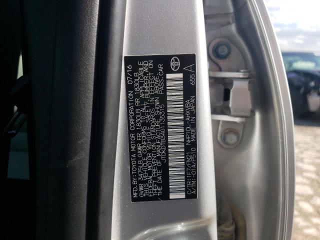 Photo 10 from auction – 2016 TOYOTA PRIUS C with VIN JTDKDTB34G1135315