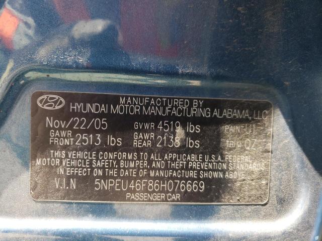 Photo 10 from auction – 2006 HYUNDAI SONATA GLS with VIN 5NPEU46F86H076669