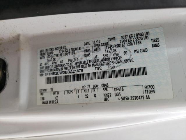 Photo 10 from auction – 2013 FORD ECONOLINE with VIN 1FTNE2EW3DDA21679