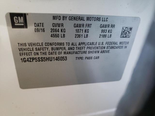 Photo 10 from auction – 2017 BUICK LACROSSE E with VIN 1G4ZP5SS5HU146053