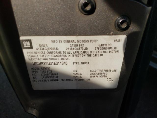 Photo 10 from auction – 2001 CHEVROLET SILVERADO with VIN 1GCHK29U31E311845