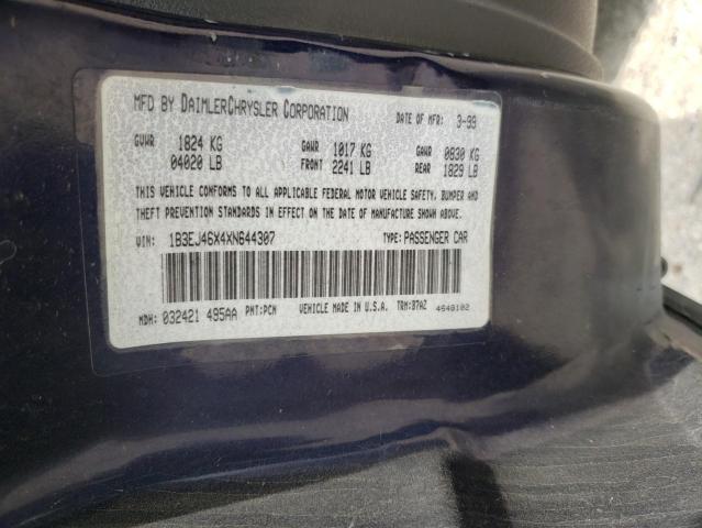 Photo 10 from auction – 1999 DODGE STRATUS with VIN 1B3EJ46X4XN644307
