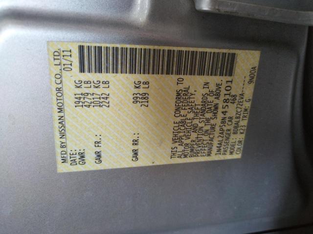 Photo 10 from auction – 2011 NISSAN ALTIMA BAS with VIN 1N4AL2AP5BN458101