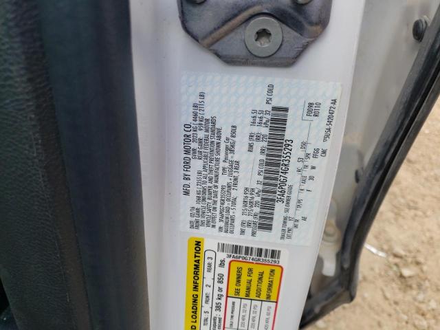 Photo 10 from auction – 2016 FORD FUSION S with VIN 3FA6P0G74GR355293