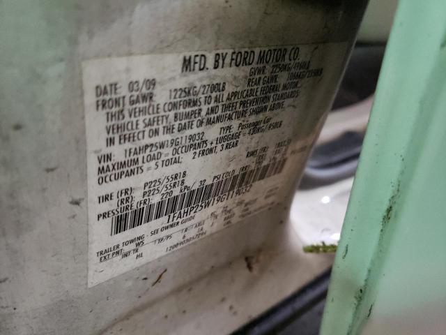 Zdjęcie 10 z aukcji – 2009 FORD TAURUS LIM z VIN 1FAHP25W19G119032