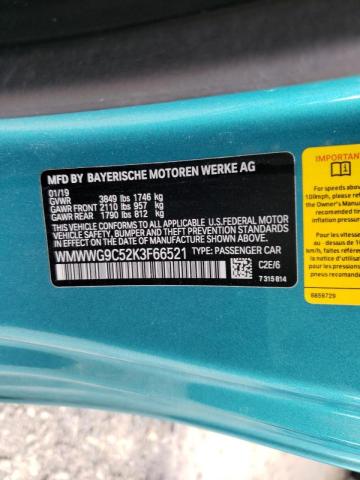 Photo 10 from auction – 2019 MINI COOPER S with VIN WMWWG9C52K3F66521