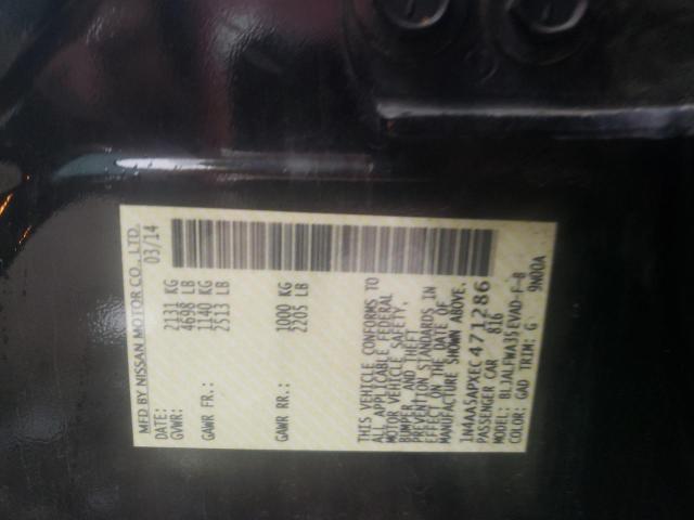 Photo 10 from auction – 2014 NISSAN MAXIMA S with VIN 1N4AA5APXEC471286
