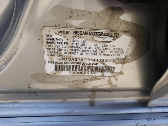 Photo 10 from auction – 2003 NISSAN MAXIMA with VIN JN1DA31A23T417682