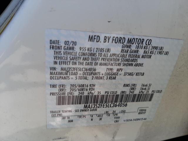 Photo 10 from auction – 2020 FORD ECOSPORT S with VIN MAJ3S2FE5LC364056