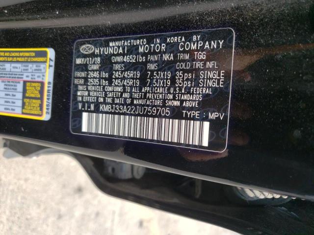 Photo 10 from auction – 2018 HYUNDAI TUCSON VAL with VIN KM8J33A22JU759705