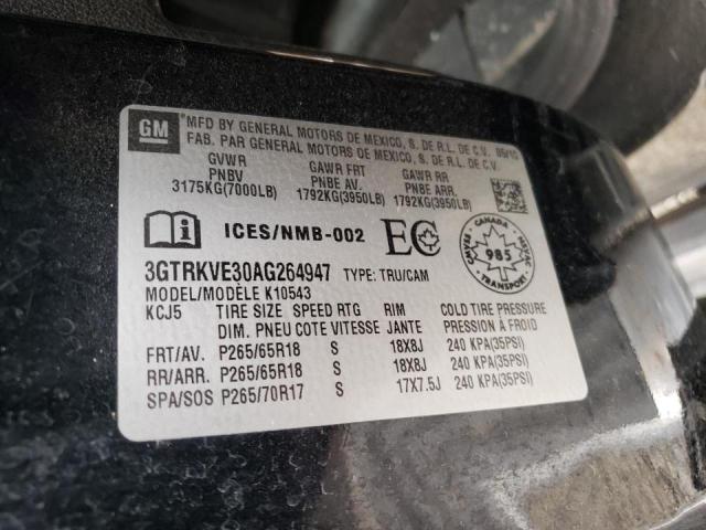 Photo 10 from auction – 2010 GMC SIERRA K15 with VIN 3GTRKVE30AG264947