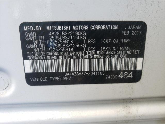 Photo 10 from auction – 2017 MITSUBISHI OUTLANDER with VIN JA4AZ3A37HZ041103