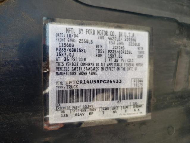 Photo 10 from auction – 1994 FORD RANGER SUP with VIN 1FTCR14U5RPC26433