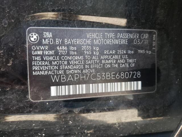 Photo 10 from auction – 2011 BMW 328 I with VIN WBAPH7C53BE680728