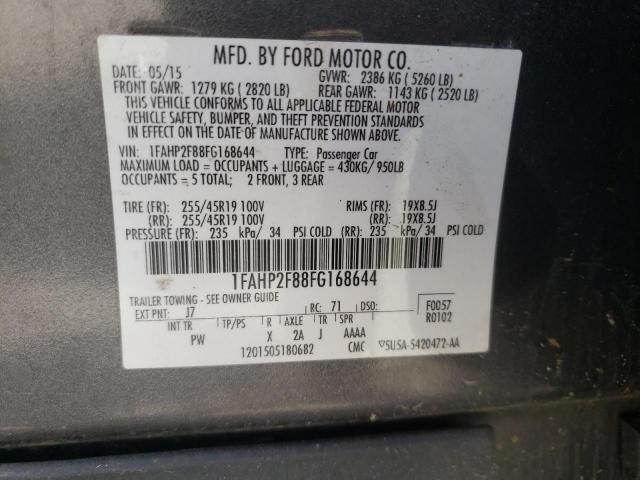 Photo 10 from auction – 2015 FORD TAURUS LIM with VIN 1FAHP2F88FG168644