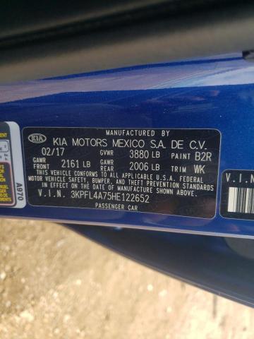 Photo 10 from auction – 2017 KIA FORTE LX with VIN 3KPFL4A75HE122652