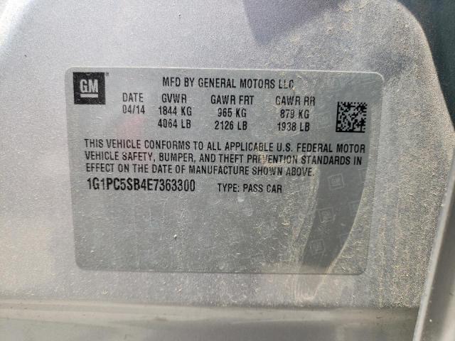 Photo 10 from auction – 2014 CHEVROLET CRUZE LT with VIN 1G1PC5SB4E7363300
