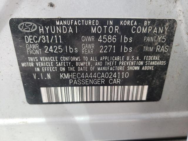 Photo 10 from auction – 2012 HYUNDAI SONATA HYB with VIN KMHEC4A44CA024110
