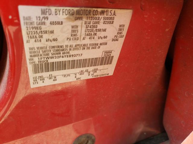Photo 10 from auction – 2000 FORD F350 SUPER with VIN 1FTWW32F6YEB93717