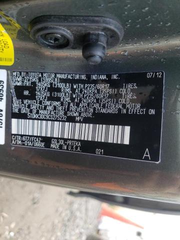 Photo 10 from auction – 2012 TOYOTA SIENNA LE with VIN 5TDKK3DC9CS275232
