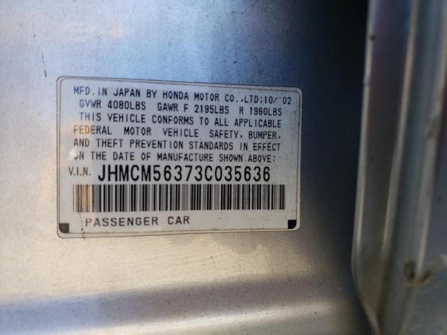 Photo 10 from auction – 2003 HONDA ACCORD LX with VIN JHMCM56373C035636