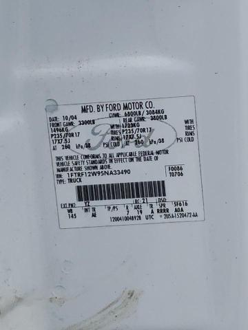 Photo 10 from auction – 2005 FORD F150 with VIN 1FTRF12W95NA33490