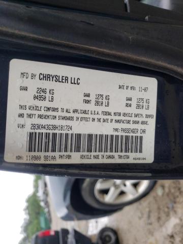 Photo 10 from auction – 2008 DODGE CHARGER with VIN 2B3KA43G38H181724