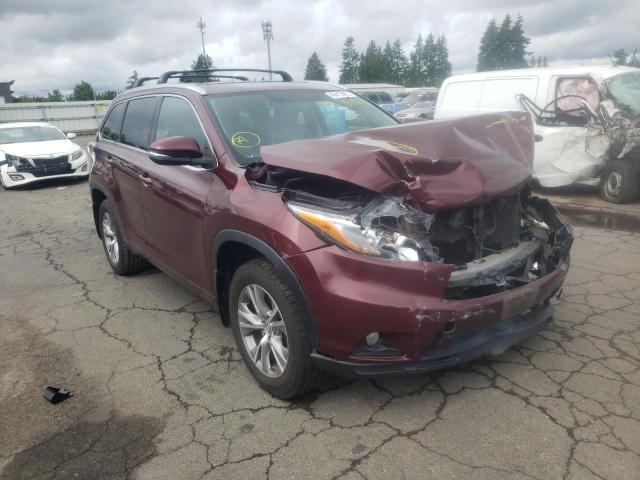 TOYOTA HIGHLANDER 2015 with VIN 5TDJKRFH3FS075572 - Photo from auction