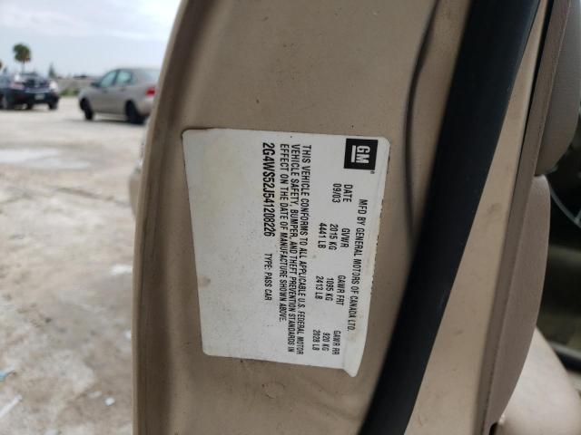 Photo 10 from auction – 2004 BUICK CENTURY CU with VIN 2G4WS52J541208226