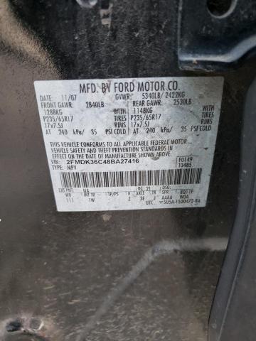 Photo 10 from auction – 2008 FORD EDGE SE with VIN 2FMDK36C48BA27416