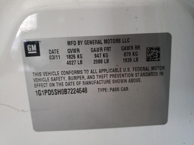 Photo 10 from auction – 2011 CHEVROLET CRUZE LS with VIN 1G1PD5SH0B7224648