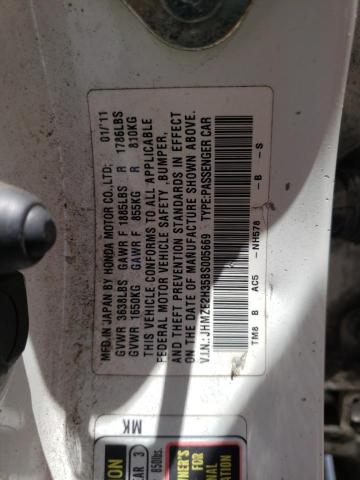 Photo 10 from auction – 2011 HONDA INSIGHT with VIN JHMZE2H35BS005669