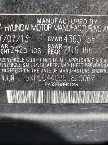 Photo 10 from auction – 2014 HYUNDAI SONATA SE with VIN 5NPEC4AC3EH825067