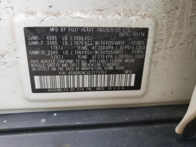 Снимка 10 от търг – 2014 SUBARU OUTBACK 2. с VIN 4S4BRCMCXE3275364