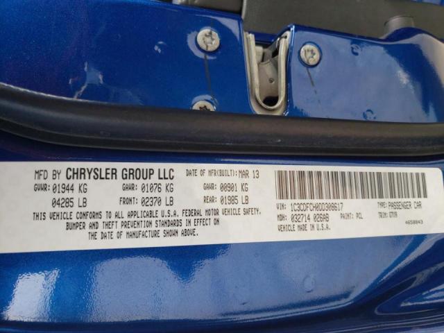 Photo 10 from auction – 2013 DODGE DART LIMIT with VIN 1C3CDFCH0DD308617