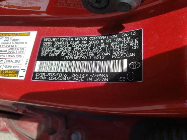 Photo 10 from auction – 2013 TOYOTA COROLLA BA with VIN JTDBU4EE6DJ115212