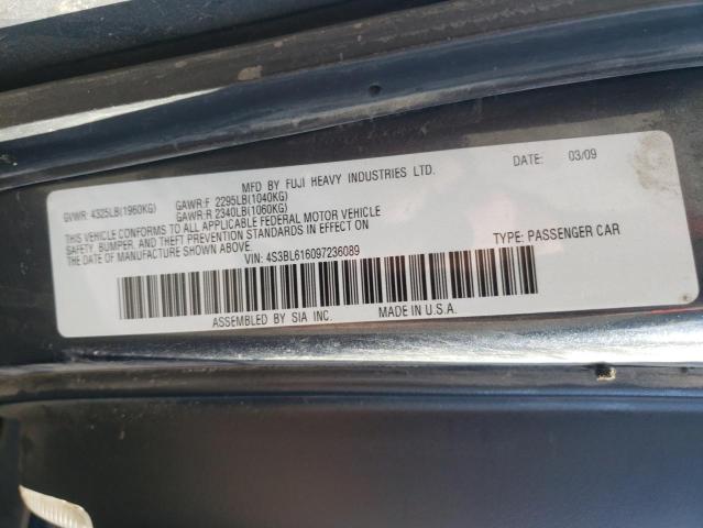 Фото 10 с аукциона – 2009 SUBARU LEGACY 2.5 с VIN 4S3BL616097236089