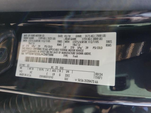 Photo 10 from auction – 2018 FORD F150 SUPER with VIN 1FTEW1E55JKD97306