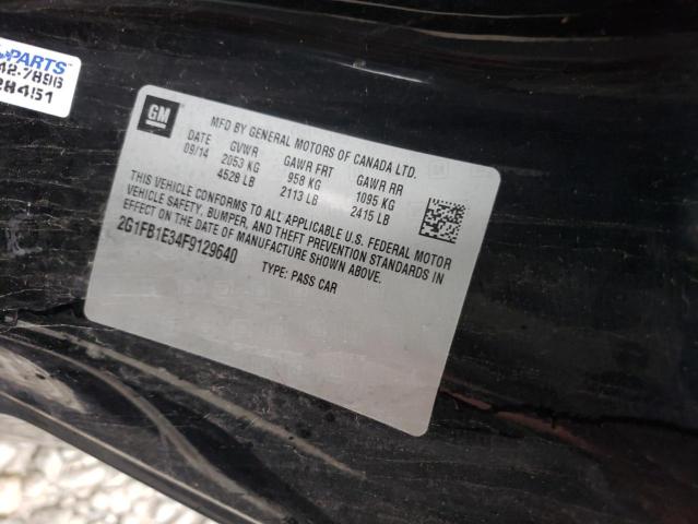 Photo 10 from auction – 2015 CHEVROLET CAMARO with VIN 2G1FB1E34F9129640