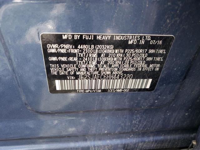 Photo 10 from auction – 2017 SUBARU FORESTER 2 with VIN JF2SJAEC6HH443220