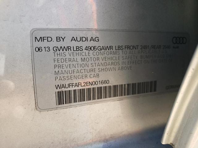 Photo 10 from auction – 2014 AUDI A4 PREMIUM with VIN WAUFFAFL2EN001660