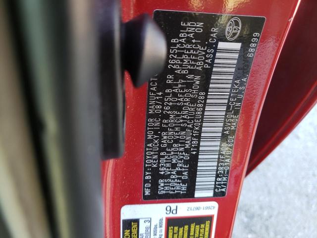 Photo 10 from auction – 2014 TOYOTA CAMRY L with VIN 4T1BF1FK0EU868288