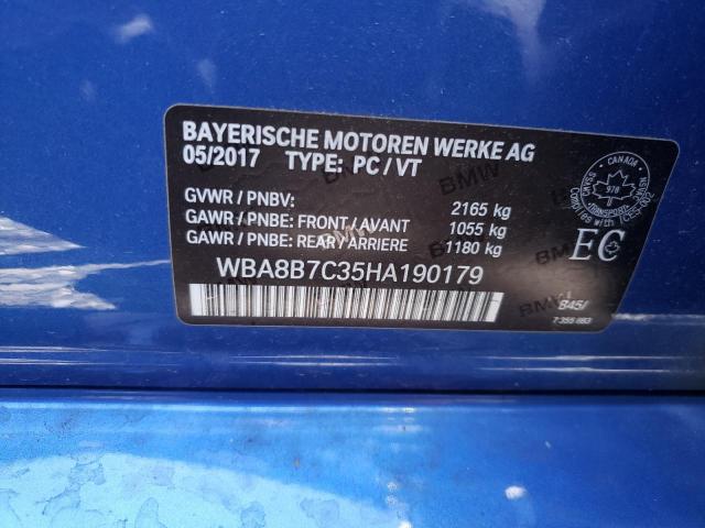 Photo 10 from auction – 2017 BMW 340 XI with VIN WBA8B7C35HA190179